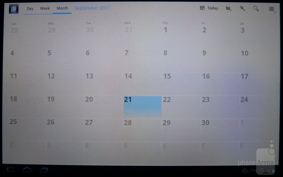 Calendar - Sony Tablet S Review