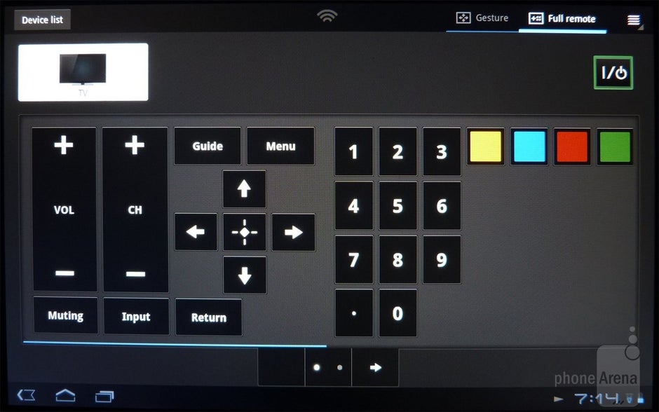 The remote control app - Sony Tablet S Review
