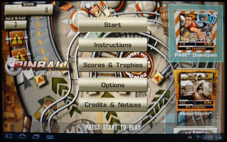 Pinball Heroes - The Sony Tablet S is PlayStation Certified - Sony Tablet S Review