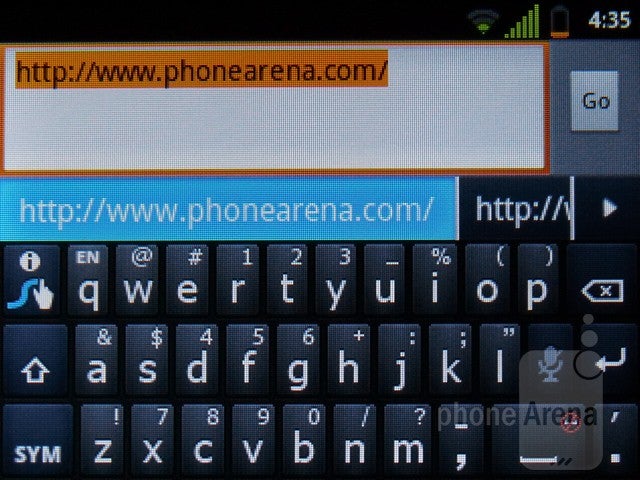 The browser performs quickly - Kyocera Milano Review